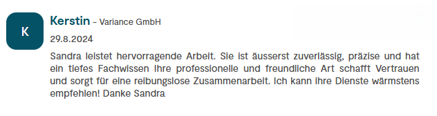 Variance GmbH Kurze Beschreibung einer Person, die über ihre Arbeit und Erfahrungen schreibt.