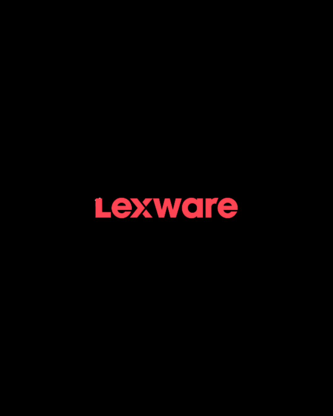Logo von Lexware in rot auf schwarzem Hintergrund.